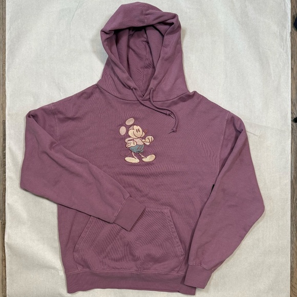 Disney | Mickey Mouse Genuine Mousewear Pullover Hoodie Plum Size Small - Picture 2 of 13